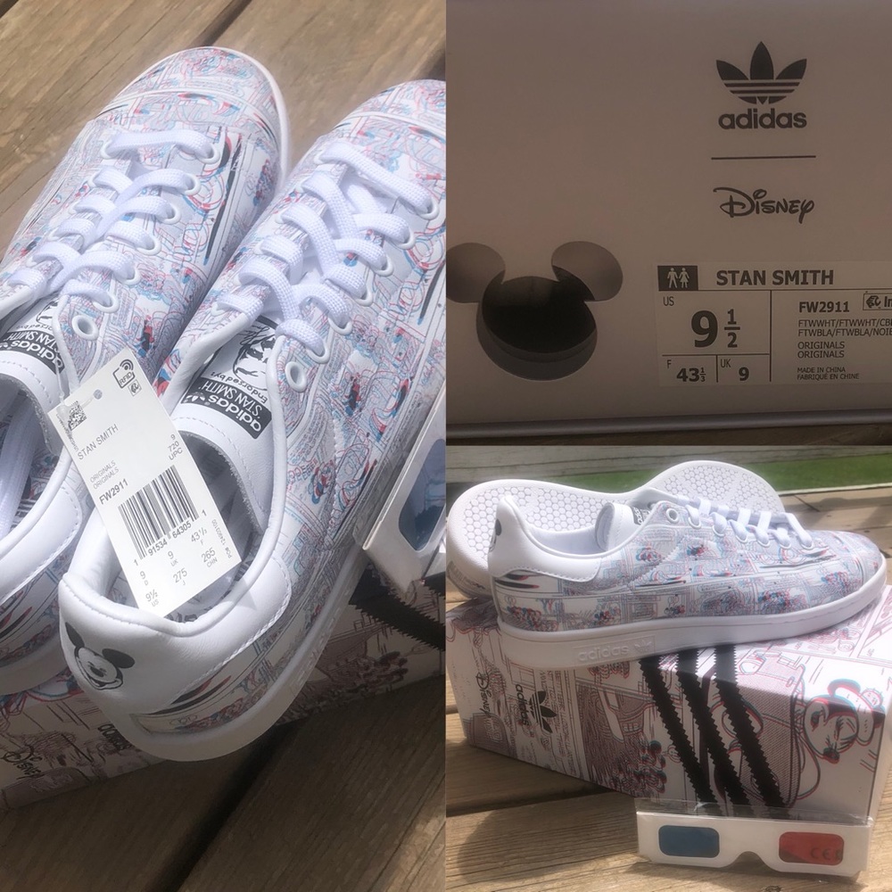 Adidas Stan Smith Disney Micky Mouse Shoes Collectors 9.5 NIB
